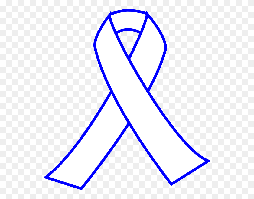 546x598 Blue Ribbon Clip Art - Cancer Ribbon Clipart