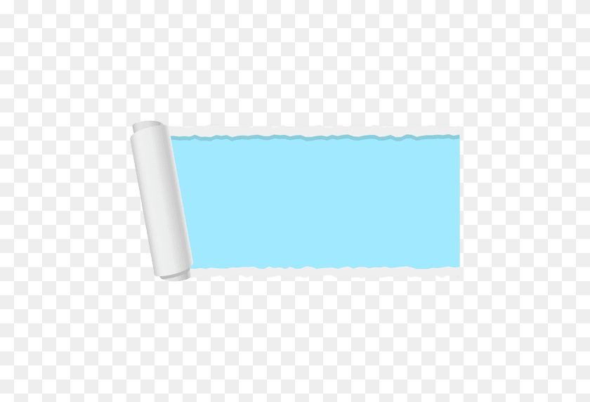 512x512 Синий Разорванный Бумажный Баннер - Разорванная Бумага В Png