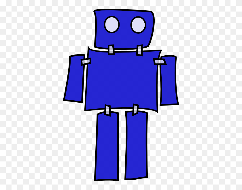 402x599 Синий Робот Картинки Бесплатный Вектор - Робот Клипарт Черно-Белый