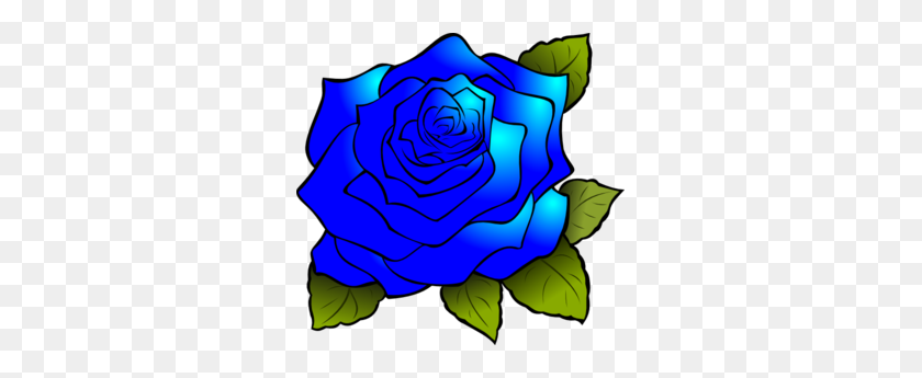 299x285 Голубая Роза Клипарт - Голубая Роза Png