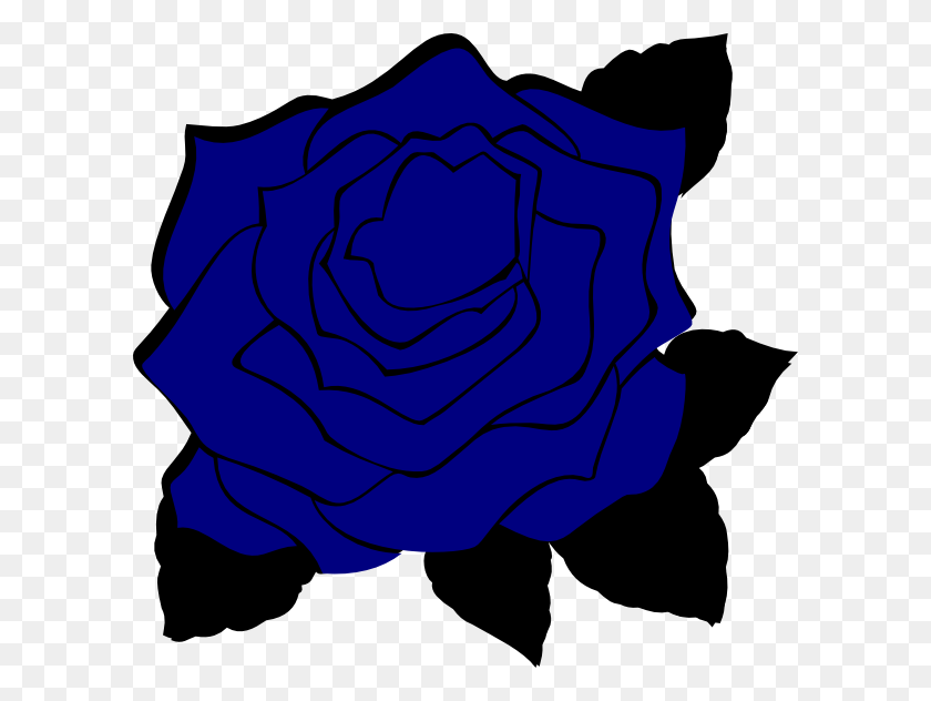 600x572 Blue Rose Png Clip Arts For Web - Purple Rose PNG