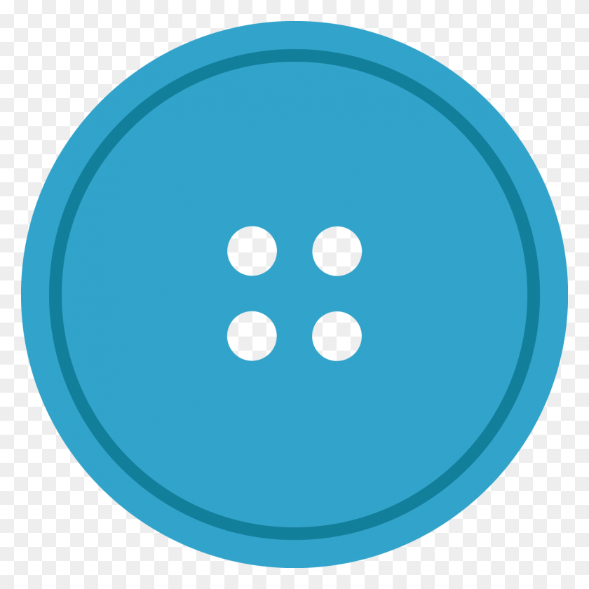 1437x1437 Blue Round Cloth Button With Hole Png Image - Round PNG
