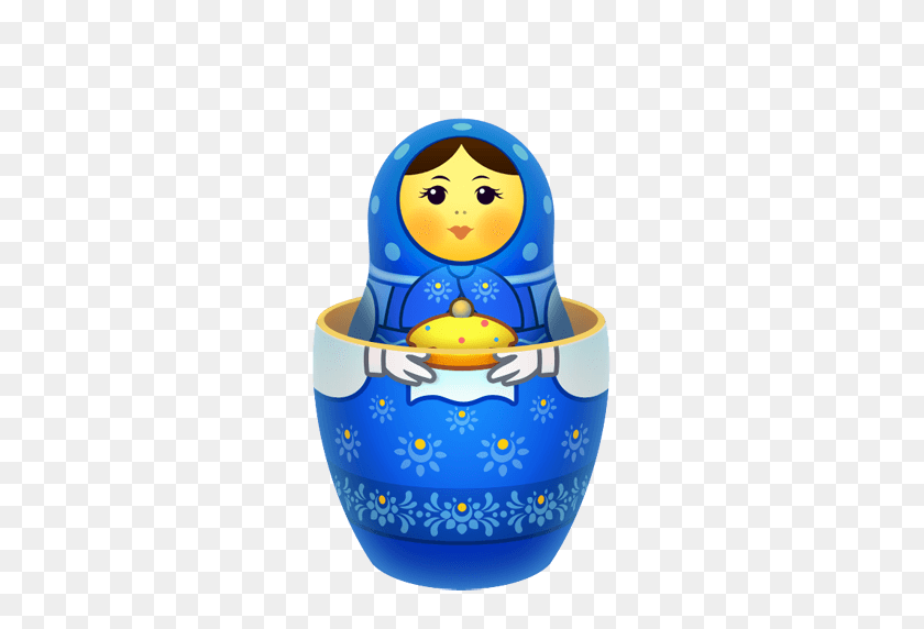 512x512 Blue Russian Doll Transparent Png - Doll PNG