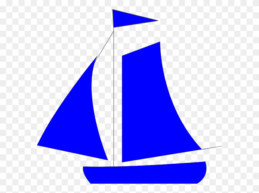 600x565 Blue Sail Boat Clip Art - Sailboat Clipart PNG