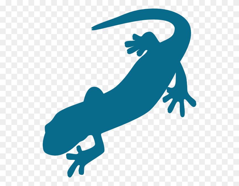 540x595 Blue Salamander Clip Art - Salamander Clipart