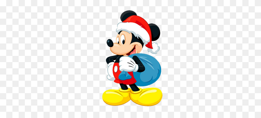320x320 Blue Santa Bag Mickey Christmas Disney, Disney - Santa Bag Clipart