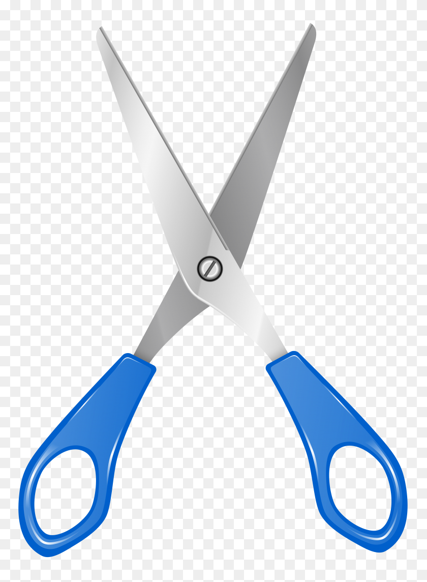 5756x8000 Blue Scissors Png Clip Art - School Supplies PNG