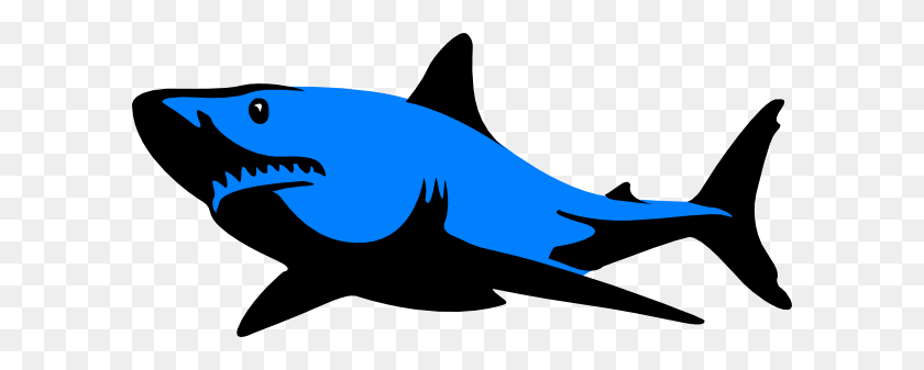 600x277 Blue Shark Clip Art - Free Shark Clipart