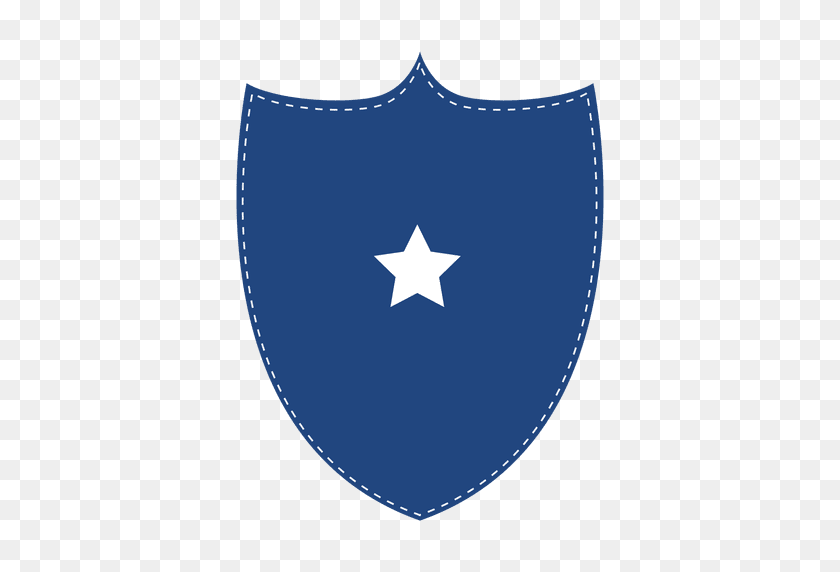 512x512 Blue Shield Badge - Shield Vector PNG