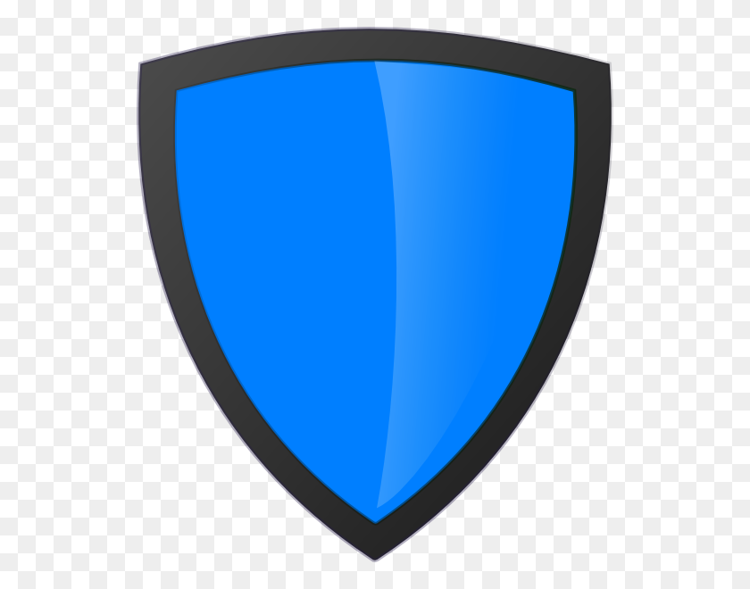534x600 Blue Shield With Dark Edge Clip Art - Shield Logo PNG