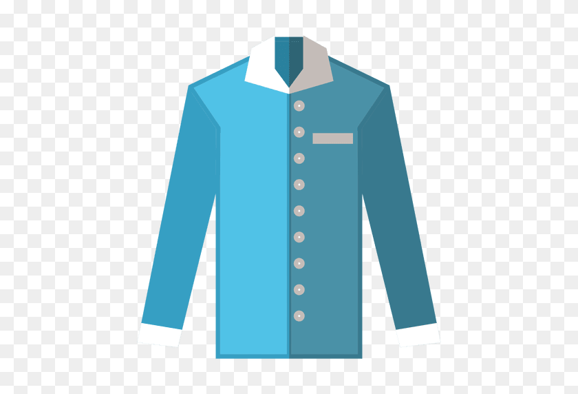 512x512 Синяя Рубашка Одежда - Одежда Png