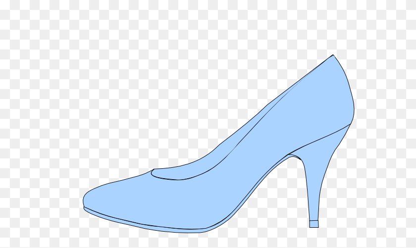 600x441 Blue Shoe Clip Art - Cinderella Shoe Clipart