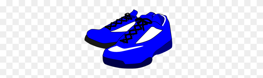 300x189 Blue Shoes Clip Art - Gym Shoes Clipart