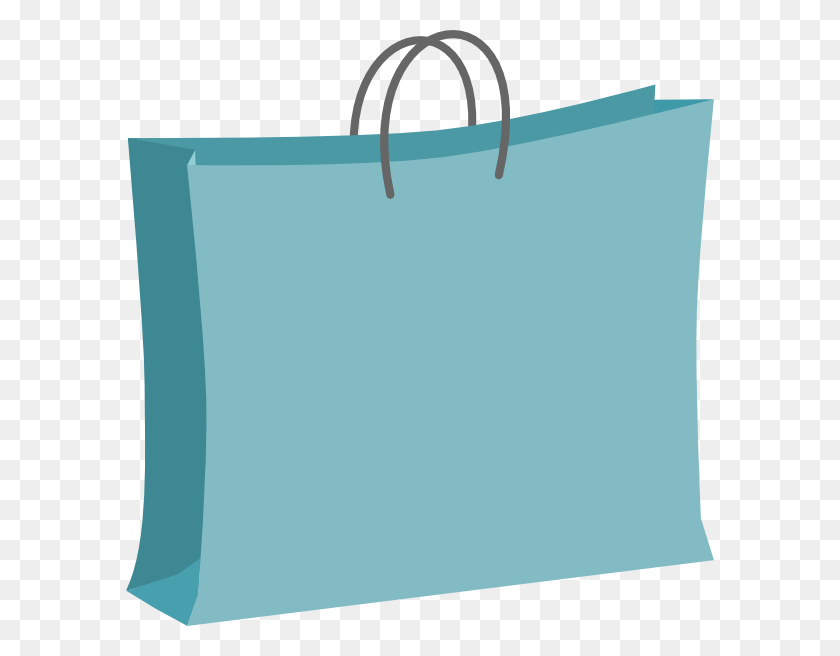 588x596 Blue Shopping Bag Clip Art - Paper Bag Clipart