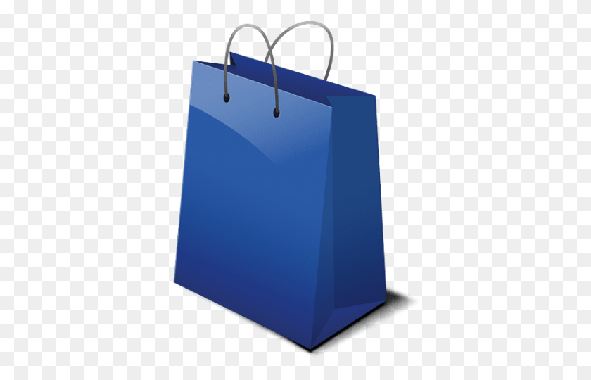 480x480 Blue Shopping Bag Png - Paper Bag PNG