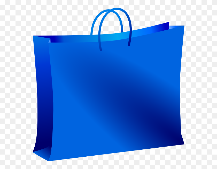 588x596 Blue Shopping Bag Png, Clip Art For Web - Shopping Bag Clipart Black And White