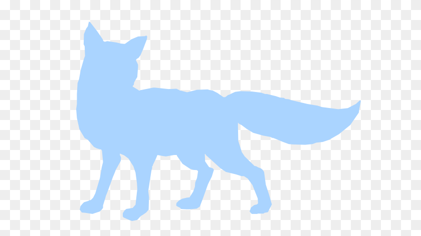600x412 Blue Shy Fox Silhouette Png, Clip Art For Web - Fox Head Clipart
