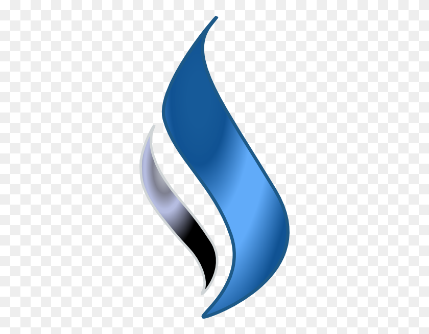 294x593 Blue Silver Flame Clip Art - Flame Vector PNG