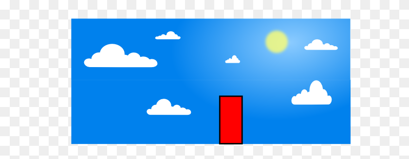 600x267 Blue Sky With Clouds Clip Art - Blue Sky PNG