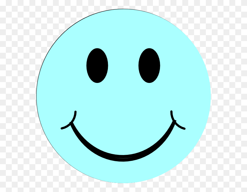 594x595 Blue Smiley Face Clip Art - Happy Sad Face Clipart