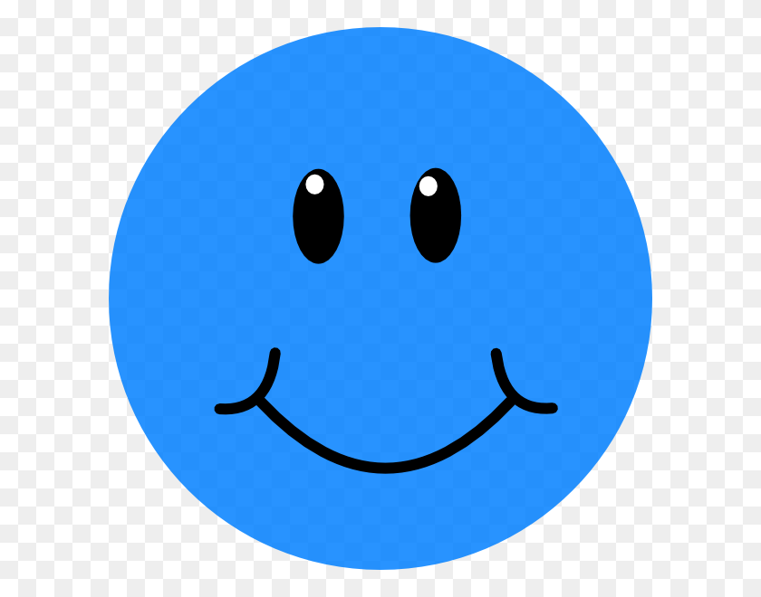 600x600 Imágenes Prediseñadas De Cara Sonriente Azul Gratis - Smiley Clipart