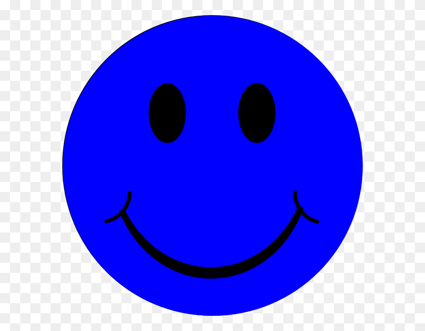 594x595 Blue Smiley Face Clip Art Free Image - Happy Face Clip Art Free