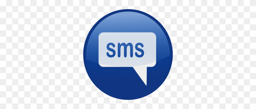 294x298 Blue Sms Icon Clip Art - Text Message Clipart