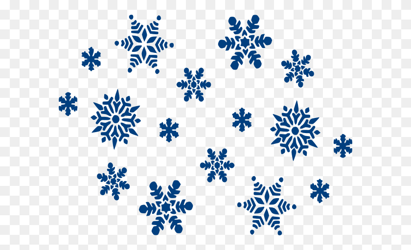 600x451 Blue Snowflakes Png, Clip Art For Web - Snowflake Clipart PNG