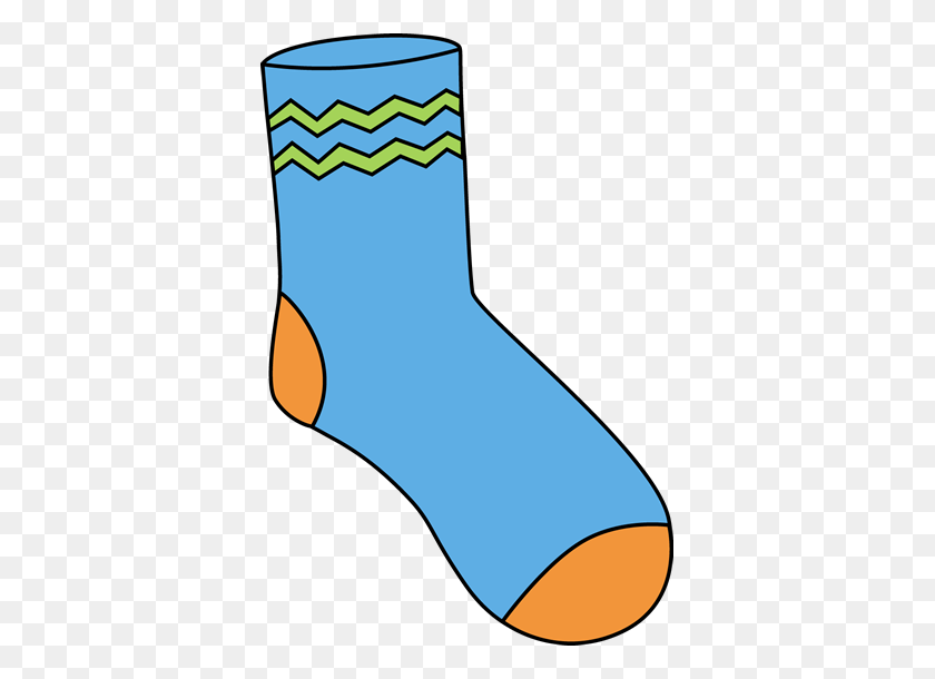 371x550 Blue Sock Blue Socks, Socks And Blue - Socks And Shoes Clipart
