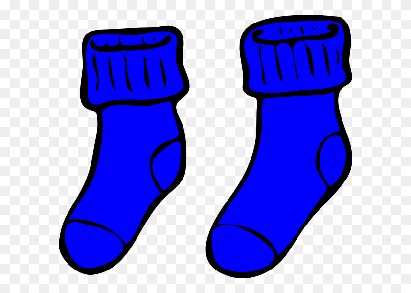 600x539 Blue Socks Clip Art - Socks Clipart