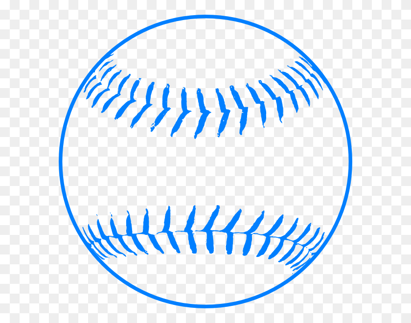 600x600 Blue Softball Clip Art - Baseball Game Clipart
