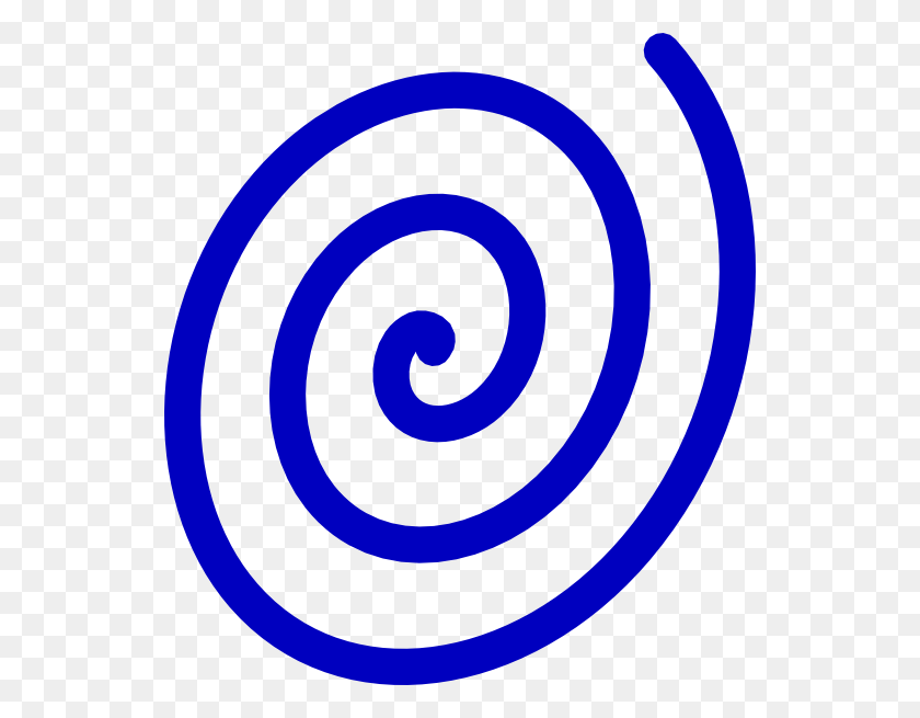 540x595 Clipart De Espiral Azul - Clipart De Espiral