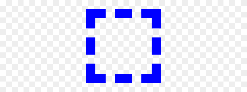 256x256 Blue Square Dashed Icon - Blue Square PNG