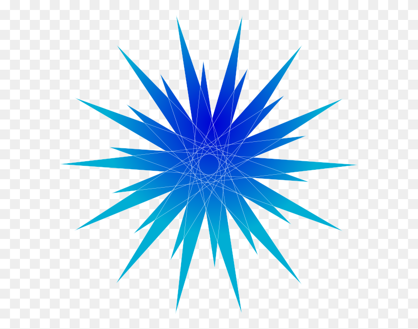 600x601 Blue Star Burst Clip Art - Light Burst PNG