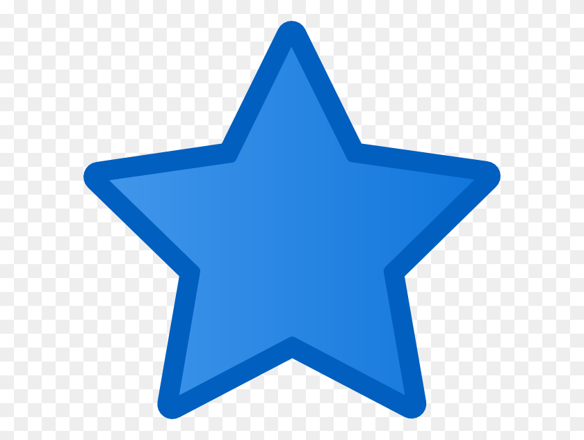 600x573 Blue Star Clip Art - Small Star PNG