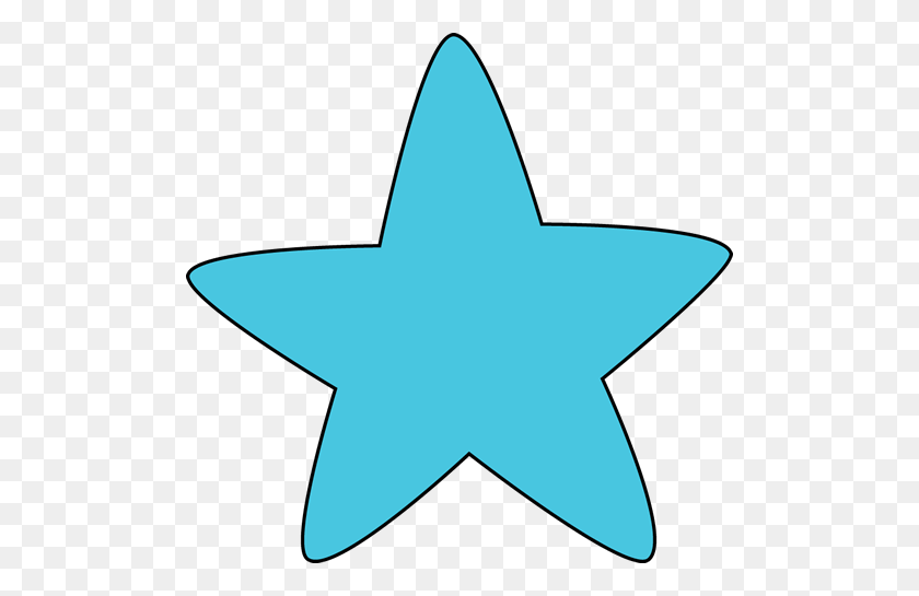 500x485 Голубая Звезда Клипарт - Контур Звезды Клипарт