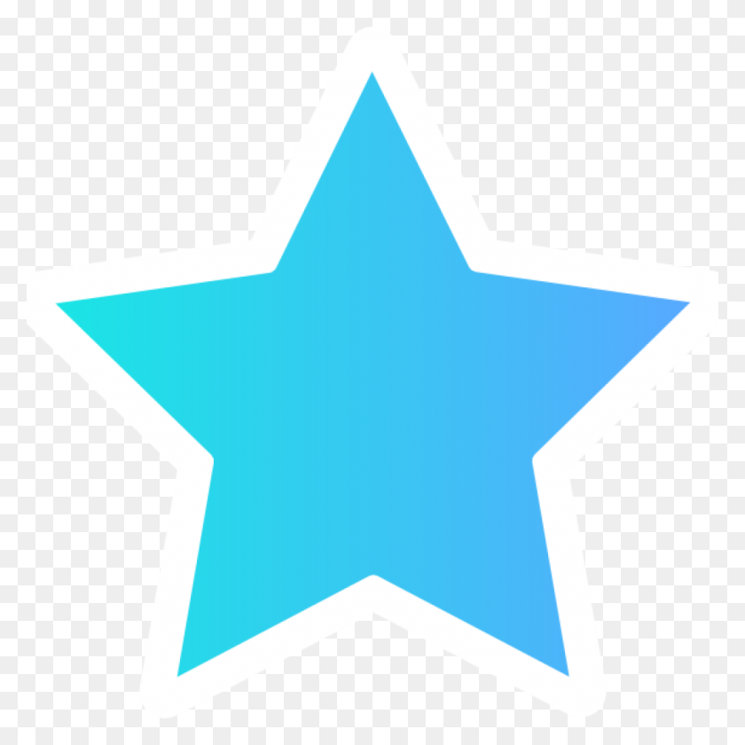 1024x1024 Blue Star Clipart White Clip Art At Clker Vector Online - Blue Star Clipart