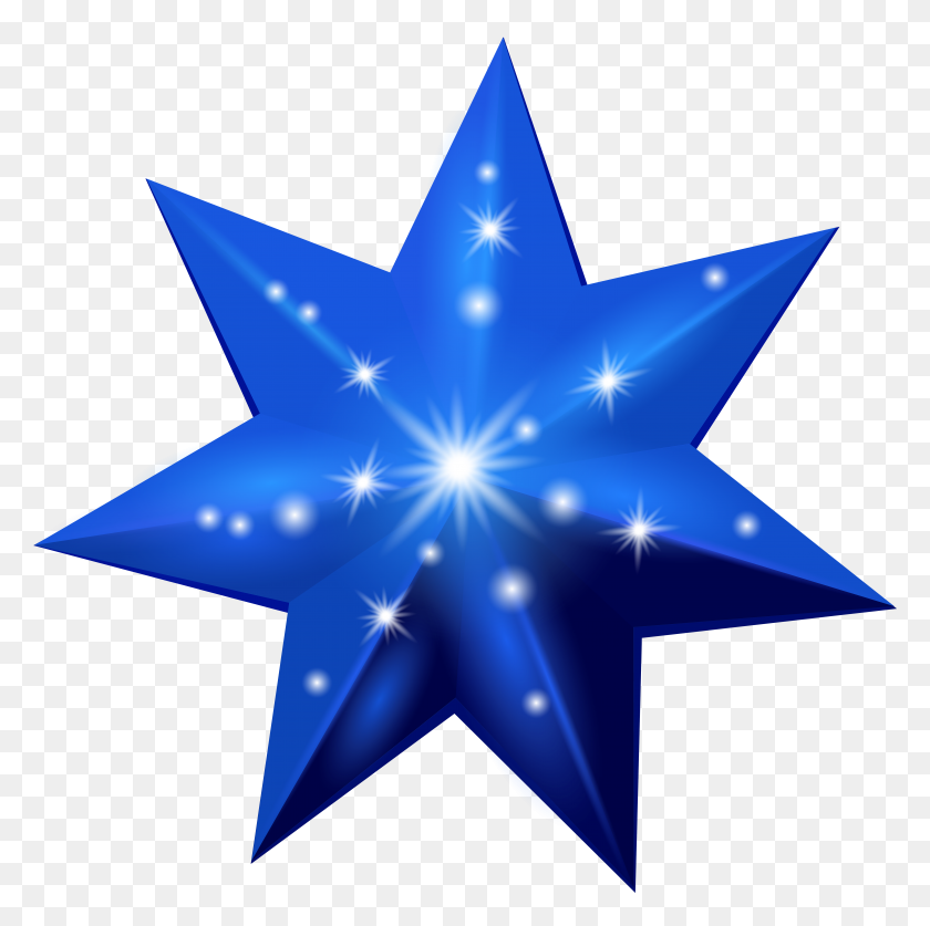 6000x5980 Голубая Звезда Деко Прозрачный Png Галерея Клипартов - Ноутбук Клипарт Png