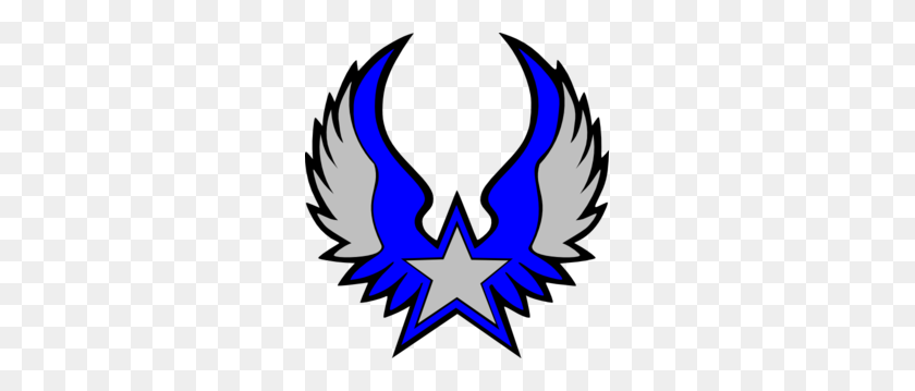 279x299 Blue Star Emblem Clip Art - Alliance Clipart