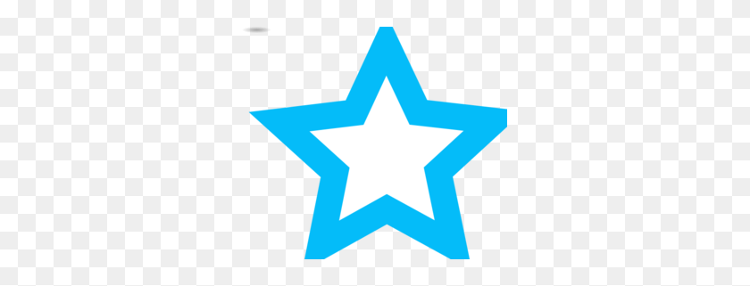 297x261 Blue Star Outline Clip Art - Star Outline Clipart