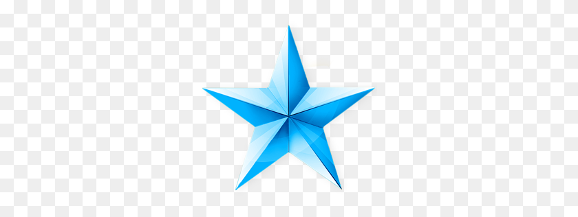 256x256 Blue Star Three Isolated Stock Photo - Blue Stars PNG