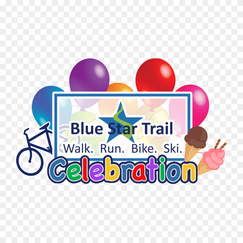 1062x1062 Blue Star Trail Celebration - Celebration Clip Art