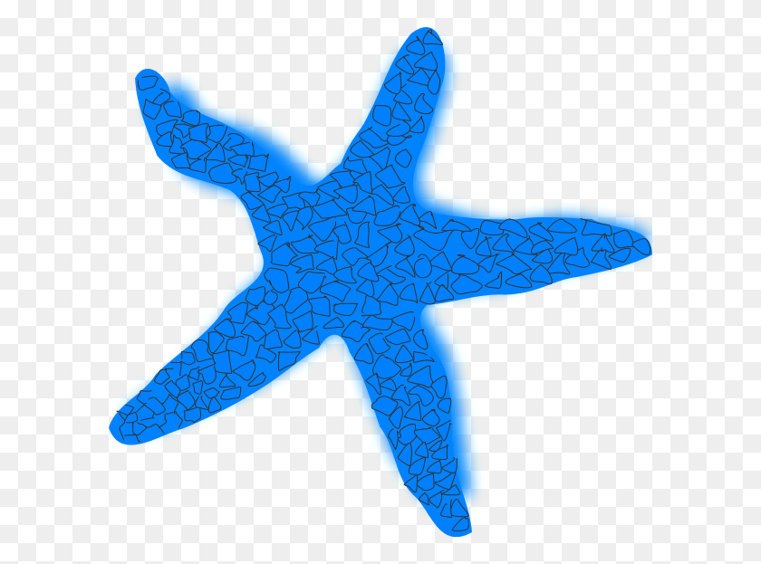 600x563 Blue Starfish Clip Art - Starfish Clipart Free