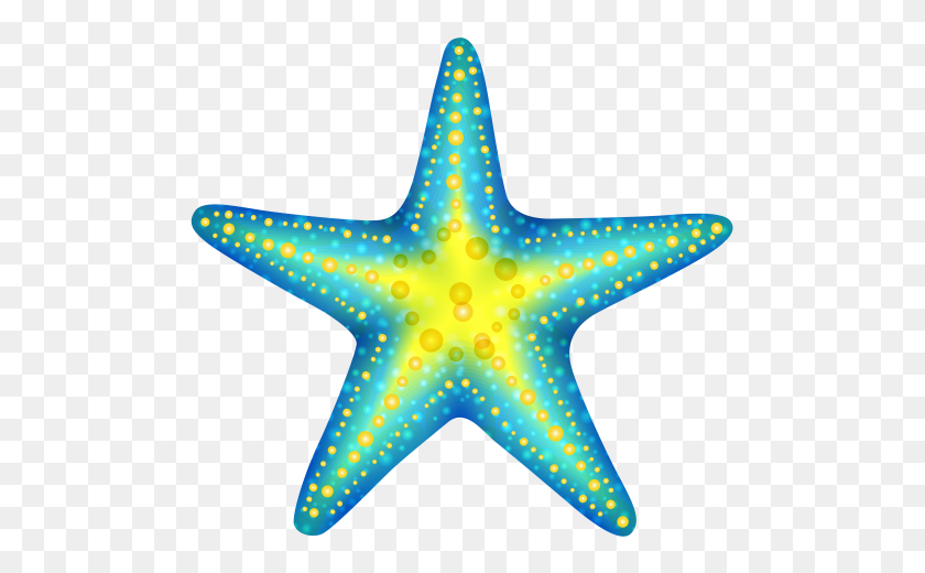 500x460 Blue Starfish Png Clip Art - Starfish Clipart