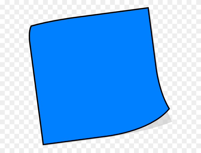 600x580 Blue Sticky Note Clip Arts Download - Sticky Note PNG