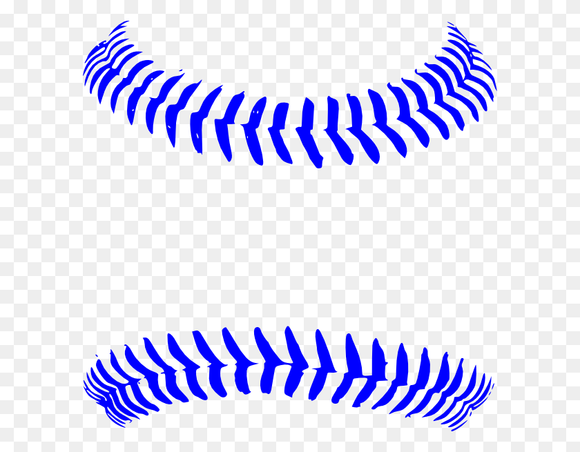 600x595 Blue Stitch Baseball Clip Arts Download - Clip Art Of Baseball