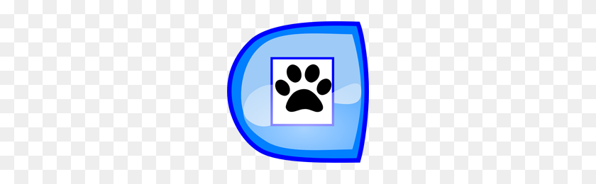 200x200 Blue Stop Button With Paws Png, Clip Art For Web - Paws PNG