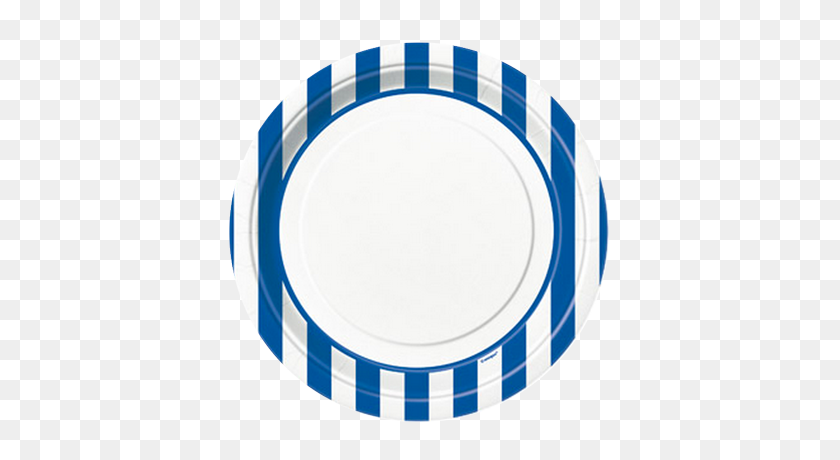 399x400 Blue Striped Dinner Plates Just For Kids - Dinner Plate PNG