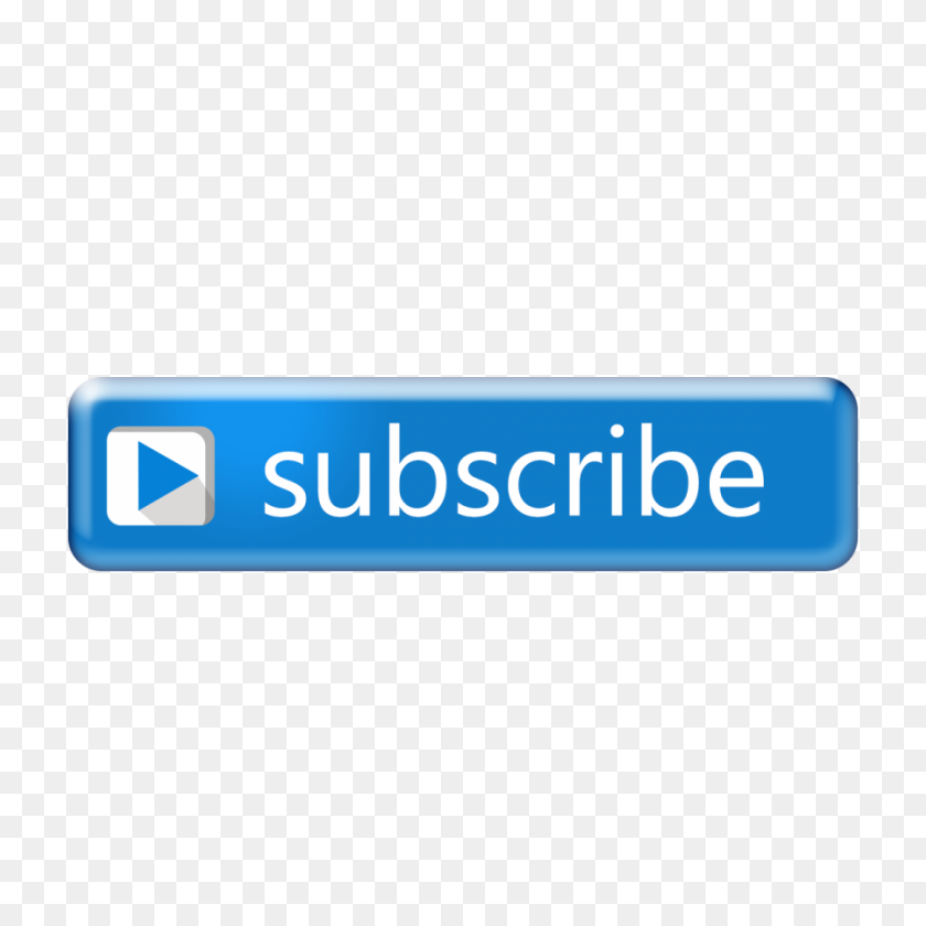 900x900 Blue Subscribe Png Button Image Transparent Background Style - Subscribe Button PNG