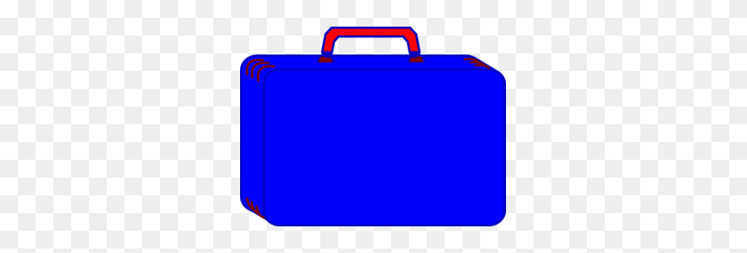 299x225 Blue Suitcase Clip Art - Suitcase Clipart